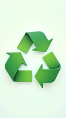 Obraz premium Green recycling sign, eco-recycling concept