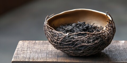 Nest shaped Pu erh tea offers a unique and intriguing presentation, showcasing the artistry of Pu erh tea while emphasizing its rich flavor and cultural significance in tea traditions.