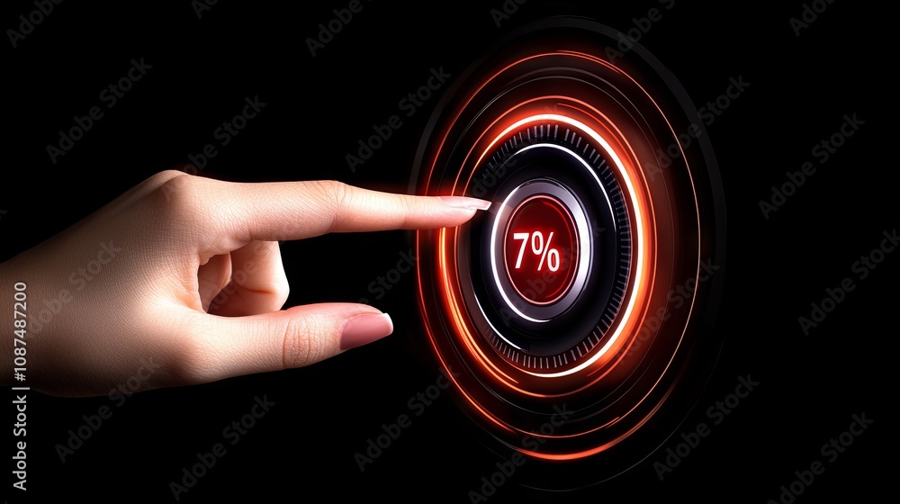 Aufkleber interactive digital control panel technology environment user engagement futuristic viewpoint dynami
