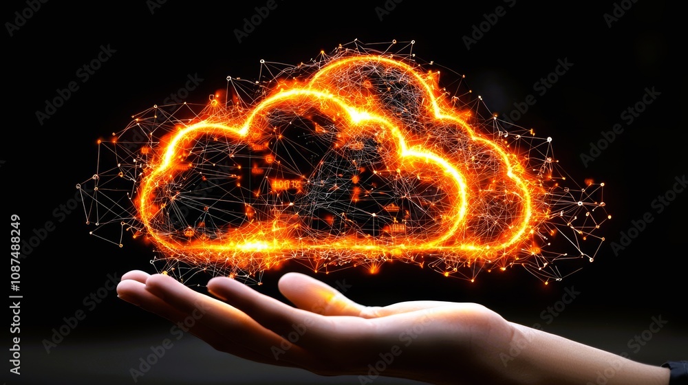 Aufkleber innovative cloud computing techniques transforming technology infrastructure digital space infograph
