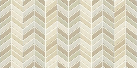 Subtle Beige Chevron Pattern With Minimalist Geometric Shapes