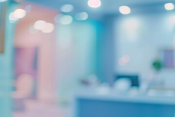 Blurred dental clinic background defocused interior of a modern hospital