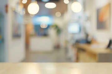 Blurred dental clinic background defocused interior of a modern hospital