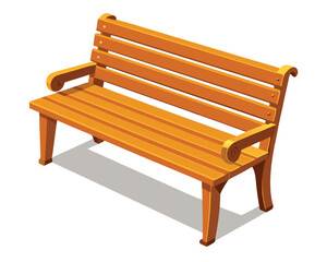 Empty bench vector illustration park bench