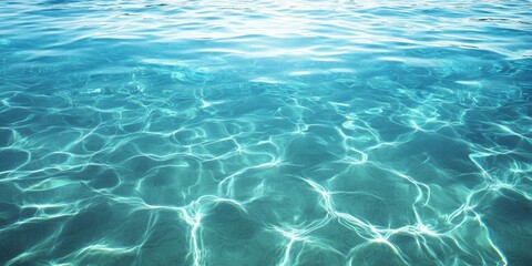 Obraz premium Pristine clean sea water surface creates a serene background, showcasing the beauty of nature. This clean sea water surface offers a calming and refreshing aesthetic perfect for various uses.