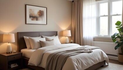 Fototapeta premium Interior bedroom design 