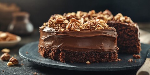 When it comes to cake, the topping is essential. Indulge in rich fudge frosting adorned with nuts, transforming your cake experience with this delectable fudge frosting.