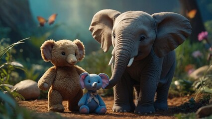 "Enter the enchanting world of The Baby World toy line, where imagination knows no bounds. From cuddly teddy bears to playful elephants, describe the diverse range of adorable characters that come to 