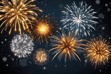 Naklejka premium 2025 New Year Celebration - Champagne And Clock For Countdown - Toast Cheering With Abstract Defocused Background