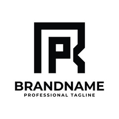 Fototapeta premium Letters RP Monogram Logo, suitable for any business with PR or RP initials