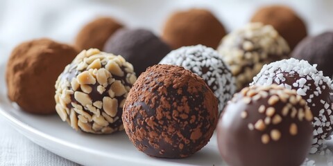 Delicious homemade truffles made with peanuts and coated in rich chocolate. These homemade truffles are sugar free, gluten free, lactose free, and vegan, perfect for indulgent snacking.