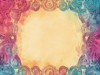 invitation template bohemian with mandalas