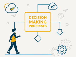 A funny cartoon businessman vector illustration depicts a successful person at work