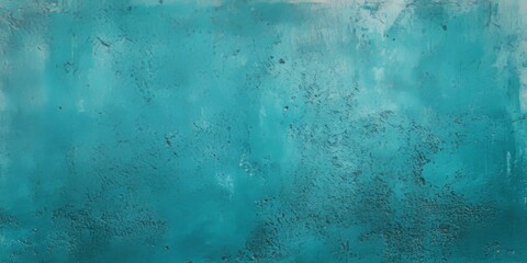 Cyan concrete background featuring a vintage color texture, creating a striking visual appeal. This cyan backdrop adds depth and style to your designs with its unique vintage color texture.