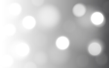 Minimalist Black and White Bokeh Background. Soft Glow Circles in Monochrome Gradient, Background decoration
