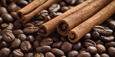 Coffee beans and cinnamon create a warm and inviting atmosphere for your house. The combination of coffee beans and cinnamon enhances the cozy feel of any house setting.