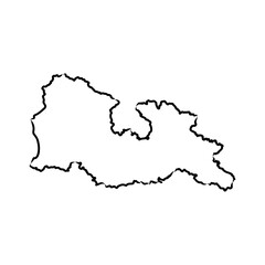 Doodle Map of Georgia map, vector sketch