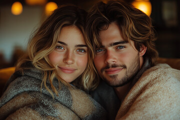 portrait jeune couple amoureux, homme, femme, jeunesse, amour, tendresse, complices, câlins, mignons 