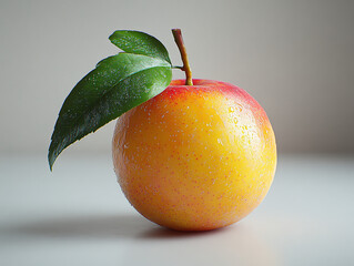 Appetizing Red Apple Close-Up