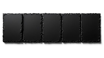 Empty old vintage black scratch torn poster set overlay texture background