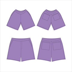 purple t shorts..... vector 