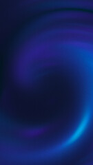 Light to dark shades of blue gradient abstract vertical background with soft grain noise texture. Blurred spiral vortex flow in light blue, royal blue, navy blue, violet color. Futuristic illustration