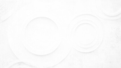 Abstract soft background, White abstract background with white circle rings in faded distressed vintage grunge texture design, old geometric pattern paper in modern art design. 