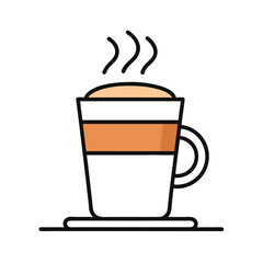 Simple Coffee Cup Vector Illustration - Line Drawing, Cartoon, Clipart, and Line Art Design

