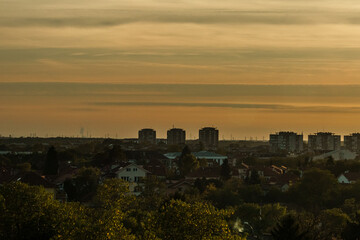 Sunset urban landscape