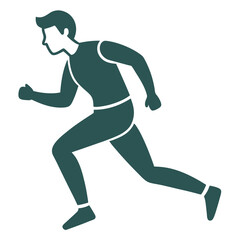 Minimal Running Outline Vector Art.