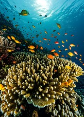 coral reef with fish