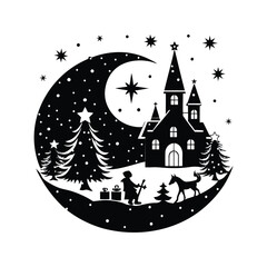 halloween background with castle