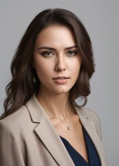 portrait of a young business woman with simple necklace 