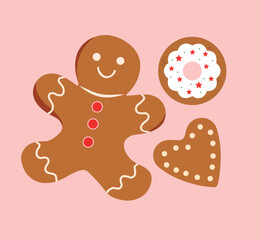 Cristmas vector elements Christmas ginger man