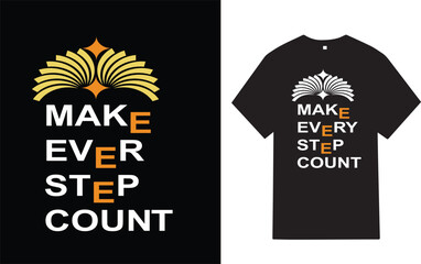 Typography Minimalist Motivational T-Shirt Design Black T-Shirt Design