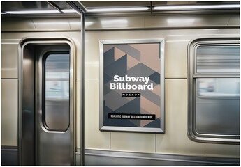 Subway Billboard Mockup