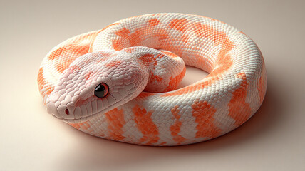 Fototapeta premium Snake with a Hat in the Snow