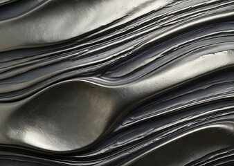 Fototapeta premium Timeless Elegance: Tarnished Silver with Smooth Polished Highlights and Deep Crevices