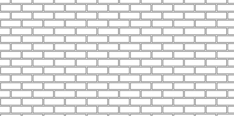 White brick blank home wall construction texture copy for space stucco panorama white tiles and black joint texture design. pavement road white brick wall used for background.	
