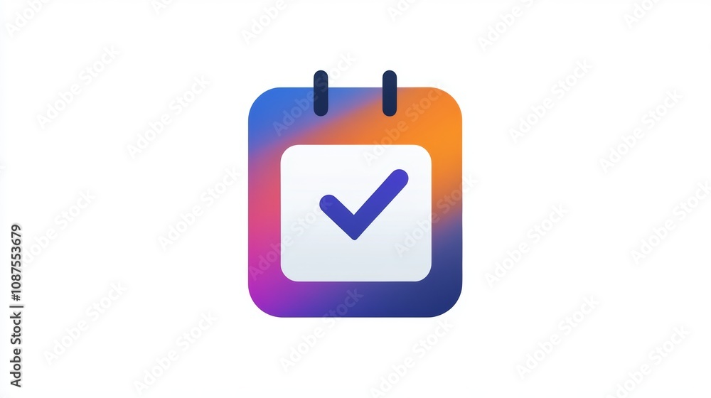 Poster a calendar icon with a checkmark inside, indicating a completed task or event.