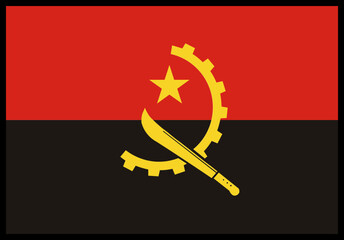 Angola Flag rectangle Icon