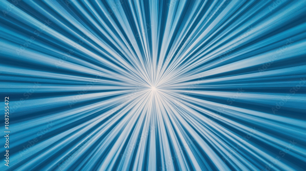 Aufkleber a dynamic burst of blue rays radiating from a central point, creating a vibrant and energetic visual