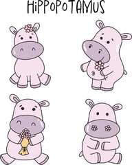 Cute hippopotamus