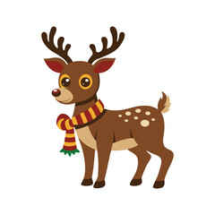 reindeer with Christmas hat