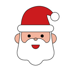 santa claus cartoon vector in a white background Christmas icon