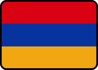 Armenia Flag Rounded Rectangle Icon