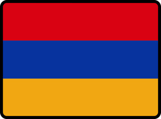 Armenia Flag Smooth rectangle icon