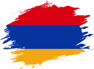 Grunge Brush On Flag Of Armenia