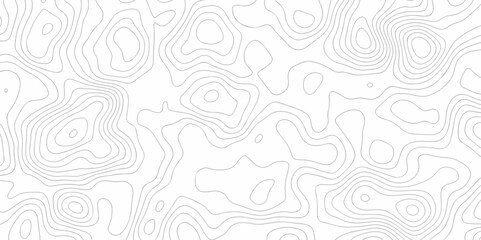 Vector geography landscape Topo contour map on white background, Topographic contour lines. Seamless pattern with lines Topographic map. Geographic mountain relief diagram line wave carve pattern.