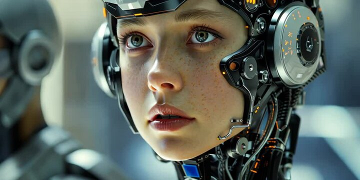 Automated helper with advanced AI, capable of learning and adapting, 4K Video